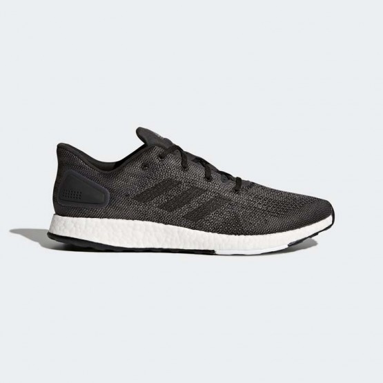 Mens Solid Grey/White/Core Black Adidas Pureboost Dpr Running Shoes 533SRHGY