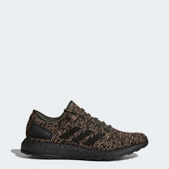 Mens Night Cargo/Black Adidas Pureboost Running Shoes 766OHNBM