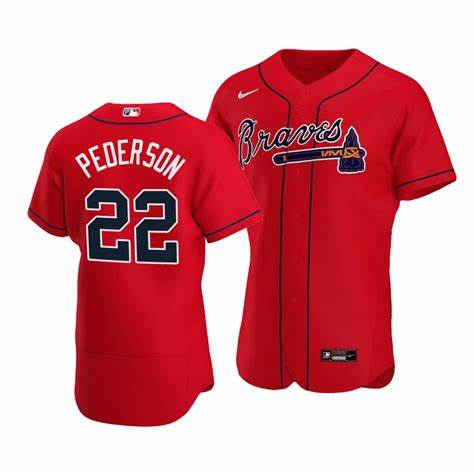 Atlanta Braves#22 Joc Pederson Red Jersey