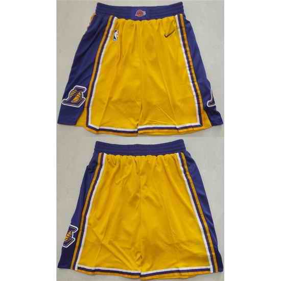 Los Angeles Lakers Basketball Shorts 043->nba shorts->NBA Jersey
