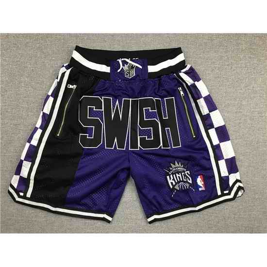 Sacramento Kings Basketball Shorts 003->nba shorts->NBA Jersey