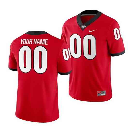 Georgia Bulldogs Custom Red College Football Men'S Jersey->->Custom Jersey