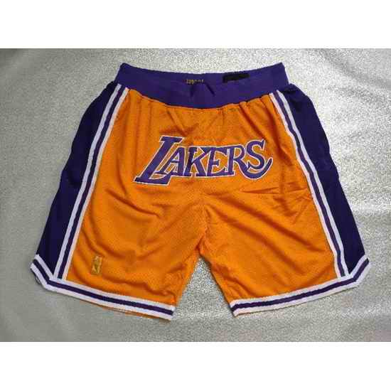 Los Angeles Lakers Basketball Shorts 011->nba shorts->NBA Jersey
