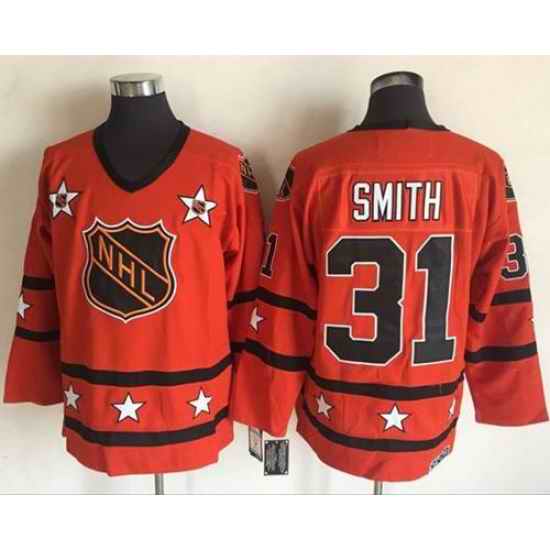 1972-81 NHL All-Star #31 Billy Smith Orange CCM Throwback Stitched Vintage Hockey Jersey->air jordan women->Sneakers