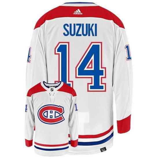 Men Montreal Canadiens #14 Nick Suzuki White Stitched Jerse->montreal canadiens->NHL Jersey