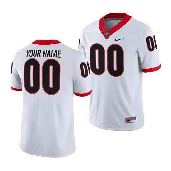 Georgia Bulldogs Custom White College Football Jersey->->Custom Jersey