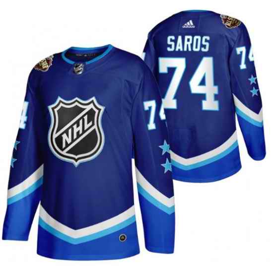 Men Nashville Predators #74 Juuse Saros 2022 All Star Blue Stitched Jersey->san jose sharks->NHL Jersey