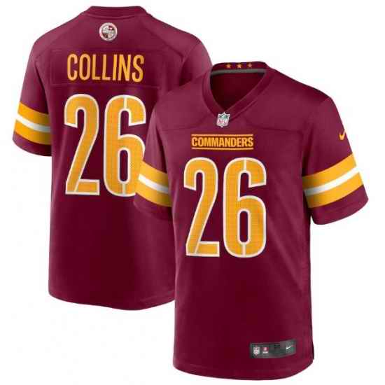 Men Washington Commanders #26 Landon Collins 2022 Burgundy Game Stitched Jersey->washington commanders->NFL Jersey