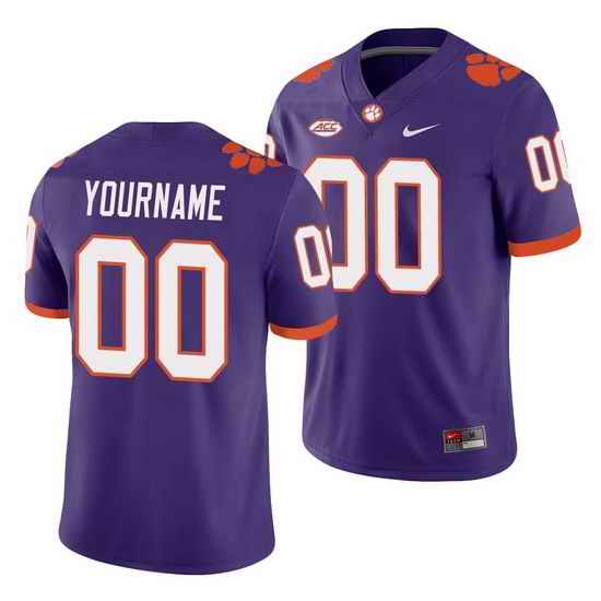 Clemson Tigers Custom Purple College Football Men'S Jersey->->Custom Jersey