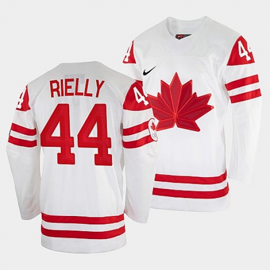 Men's Morgan Rielly Canada Hockey White 2022 Beijing Winter Olympic #44 Home Jersey->2022 canada winter olympic->NHL Jersey