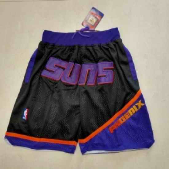 Men Phoenix Suns Black Pocket Shorts->nba shorts->NBA Jersey