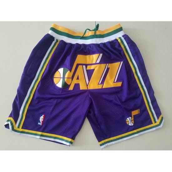 Utah Jazz Jerseys Basketball Shorts 001->nba shorts->NBA Jersey