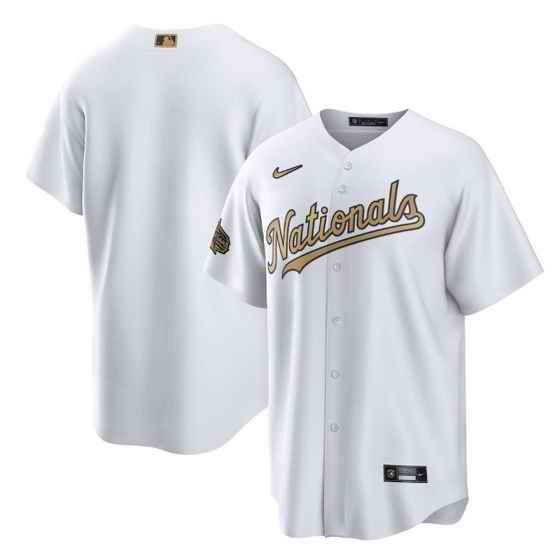 Men Washington Nationals Blank 2022 All Star White Cool Base Stitched Baseball Jersey->2022 all star->MLB Jersey