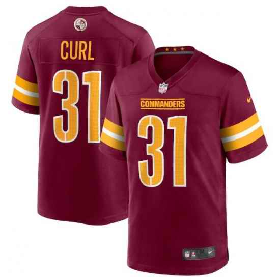 Men Washington Commanders #31 Kamren Curl 2022 Burgundy Game Stitched Jersey->washington commanders->NFL Jersey