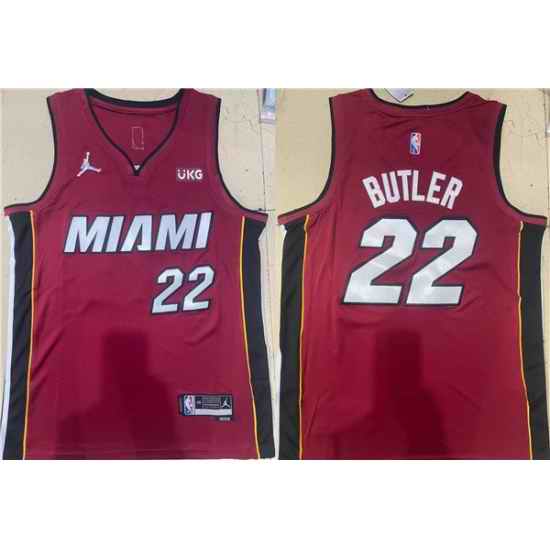 Men Miami Heat #22 Jimmy ButlerRed Stitched Basketball Jersey->nba shorts->NBA Jersey