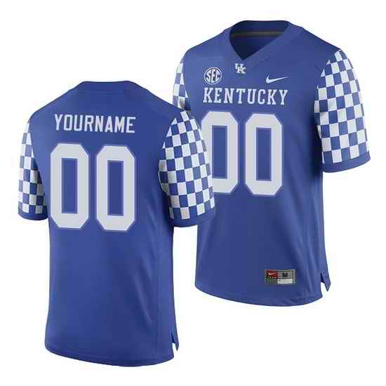 Kentucky Wildcats Custom Royal College Football Men'S Jersey->->Custom Jersey