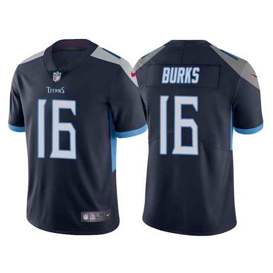 Men Tennessee Titans #16 Treylon Burks Navy Vapor Untouchable Stitched jersey