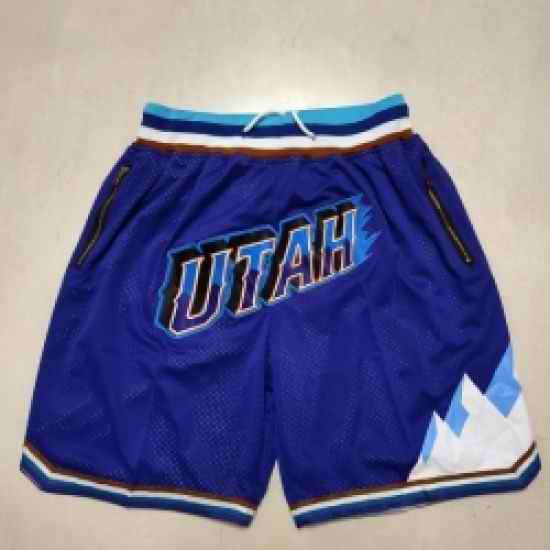 Men Utah Jazz purple pocket Shorts->nba shorts->NBA Jersey