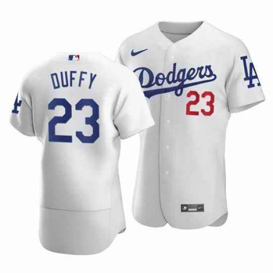Men Los Angeles Dodgers Danny Duffy #23 White Flex Base Stitched MLB Jersey