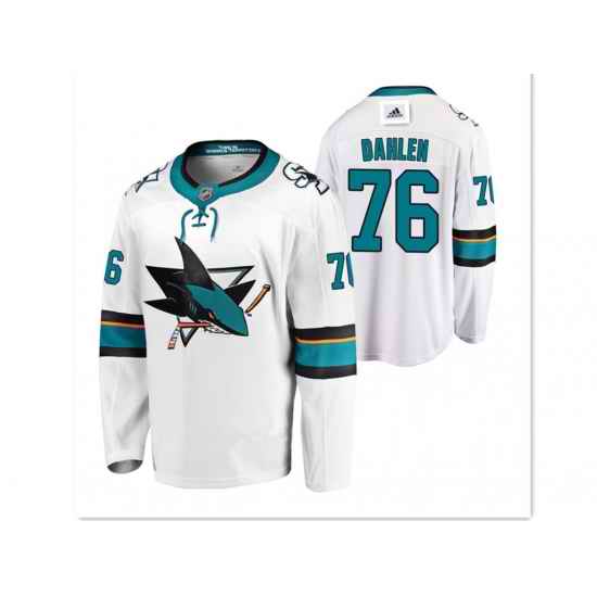 Adidas San Jose Sharks #76 Jonathan Dahlen White Road Authentic Stitched NHL Jersey->detroit red wings->NHL Jersey