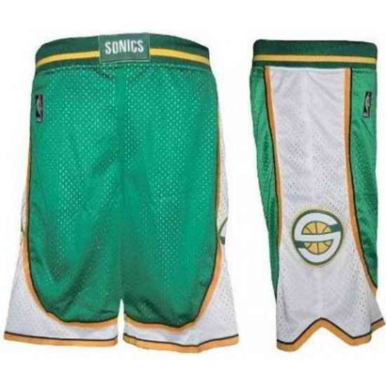 Seattle SuperSonics Basketball Shorts 001->nba shorts->NBA Jersey