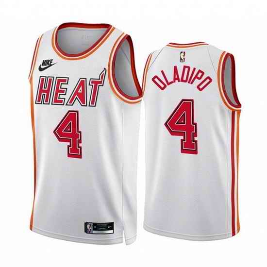 Men Miami Heat #4 Andre Drummond White Classic Edition Stitched Basketball Jersey