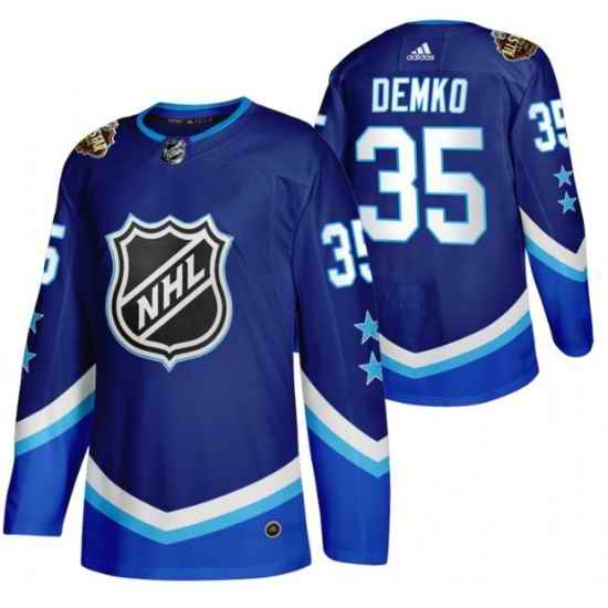 Men Vancouver Canucks #35 Thatcher Demko 2022 All Star Blue Stitched Jersey->san jose sharks->NHL Jersey