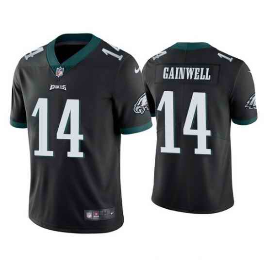 Men Philadelphia Eagles #14 Kenneth Gainwell Black Vapor Untouchable Limited Stitched Jersey