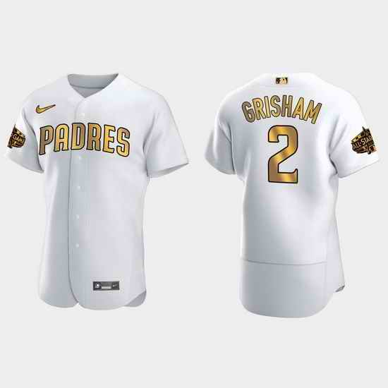 Men San Diego Padres Trent Grisham 2022 Mlb All Star Game White Gold Men Jersey->2022 all star->MLB Jersey