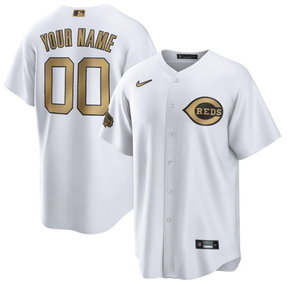 Men's Cincinnati Reds Active Player Custom White 2022 All-Star Cool Base Stitched Baseball Jersey->cincinnati reds->MLB Jersey