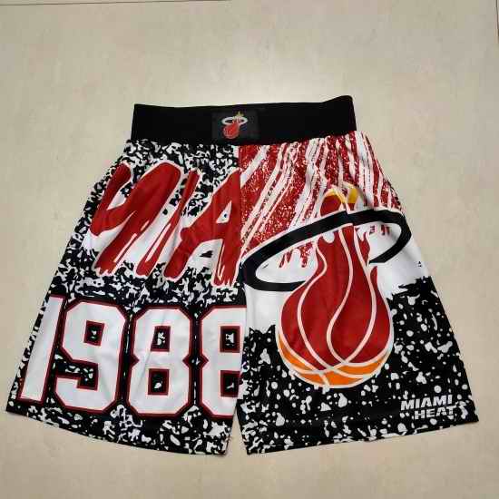 Miami Heat Basketball Shorts 028->nba shorts->NBA Jersey