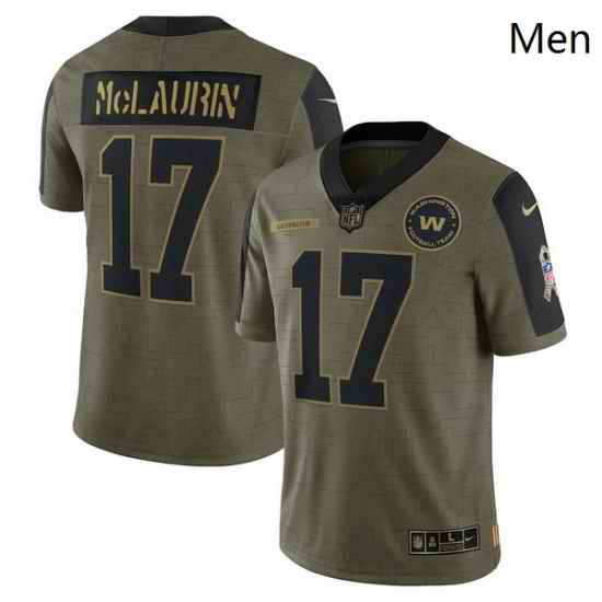 Men's Washington Football Team Terry McLaurin Nike Olive 2021 Salute To Service Limited Player Jersey