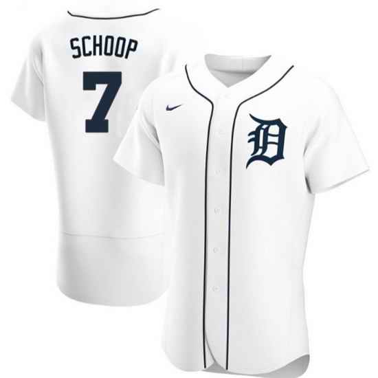 Men Detroit Tigers #7 Jonathan Schoop White Flex Base Stitched jersey