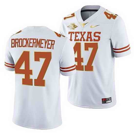 Texas Longhorns Luke Brockermeyer White 2021 Red River Showdown Men Jersey->texas longhorns->NCAA Jersey