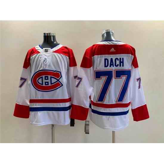 Men Montreal Canadiens #77 Kirby Dach White Stitched Jersey->anaheim ducks->NHL Jersey