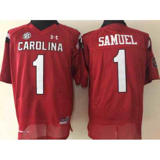 Men South Carolina Gamecocks Deebo Samuel #1 Maroon Red Football Jersey->tennessee volunteers->NCAA Jersey