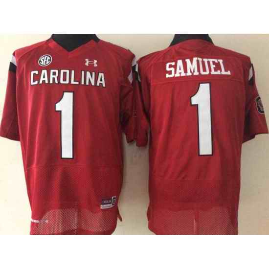 Men South Carolina Gamecocks Deebo Samuel #1 Maroon Red Football Jersey->new york rangers->NHL Jersey