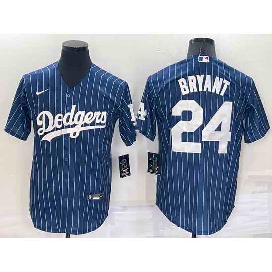 Men Los Angeles Dodgers #24 Kobe Bryant Navy Cool Base Stitched Jersey