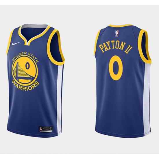 Men Golden State Warriors #0 Gary Payton II Blue Stitched Basketball Jersey->detroit pistons->NBA Jersey