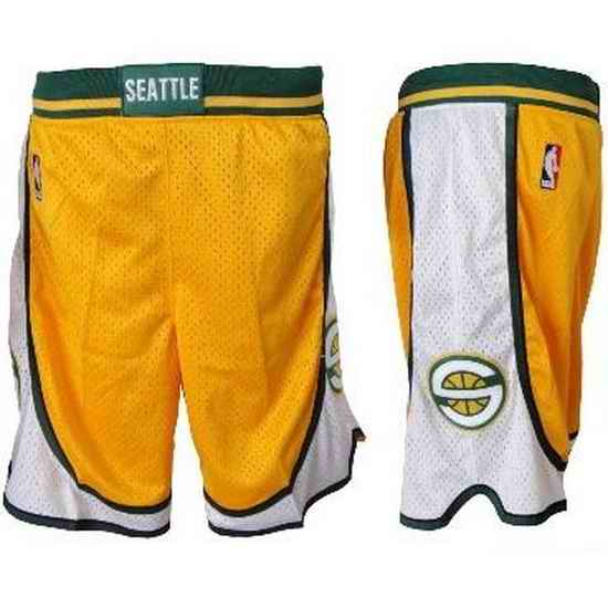 Seattle SuperSonics Basketball Shorts 002->nba shorts->NBA Jersey