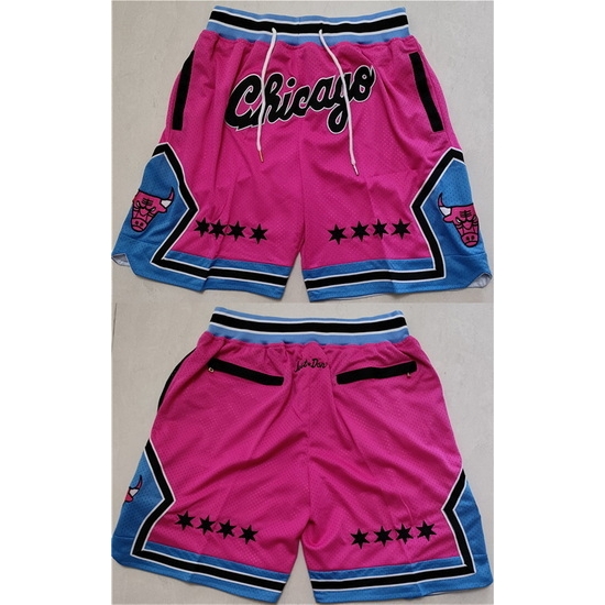 Men Chicago Bulls Pink Shorts  28Run Small 29->golden state warriors->NBA Jersey