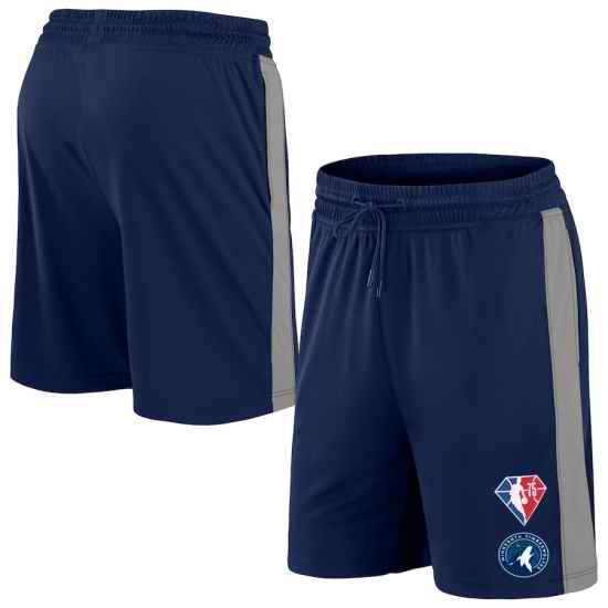 Men Minnesota Timberwolves Navy Shorts->nba shorts->NBA Jersey