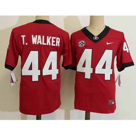 Men Georgia Bulldogs #44 Travon Walker Red College Football Jersey->new york rangers->NHL Jersey