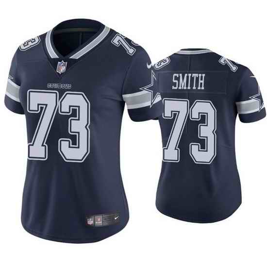 Women Dallas Cowboys #73 Tyler Smith Navy Vapor Untouchable Limited Stitched Jersey 28Run Small 2