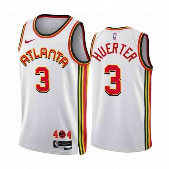 Men's Atlanta Hawks #3 Kevin Huerter 2022-23 White Association Edition Stitched Jersey->atlanta hawks->NBA Jersey