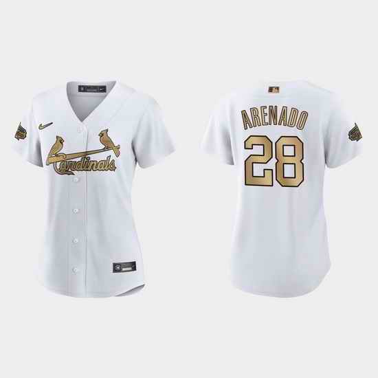 Women St.Louis Cardinals Nolan Arenado 2022 Mlb All Star Game Replica White Jersey->2022 all star->MLB Jersey