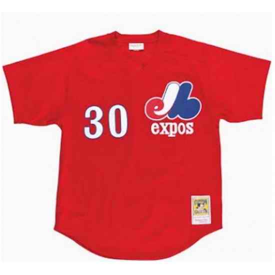 Men Montreal Expos #30 red Throwback 1982 MLB Jersey->oakland athletics->MLB Jersey