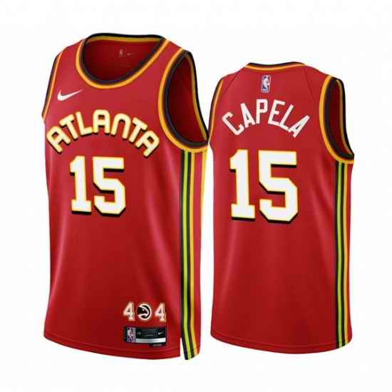 Men's Atlanta Hawks #15 Clint Capela 2022-23 Red Icon Edition Stitched Jersey->atlanta hawks->NBA Jersey