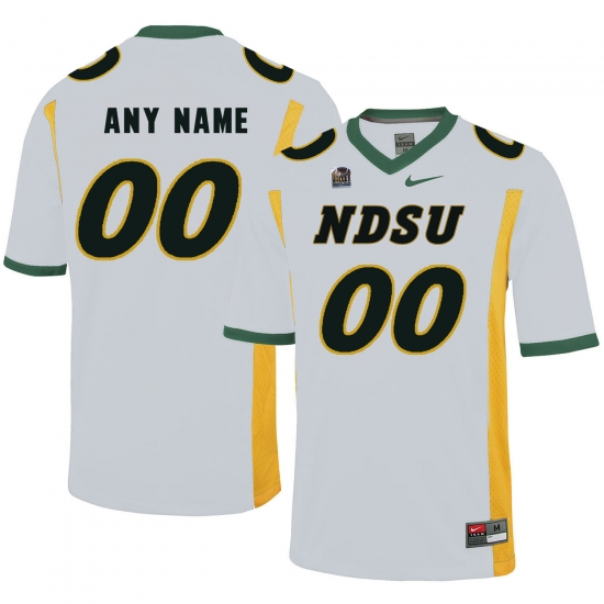 North Dakota State Customized Jersey White->->Custom Jersey