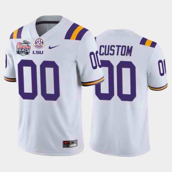 LSU Tiger Custom White Home Men'S Jersey->->Custom Jersey